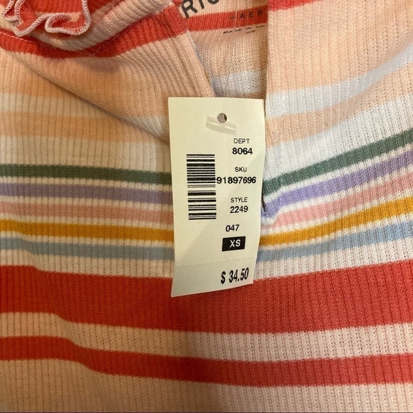 AERO seriously soft striped off the shoulder top. - Picture 9 of 9